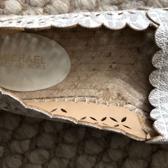 Michael Kors Beige Laser Cut Espadrille Flats - Picture 5 of 5